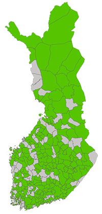 Enkäten besvarades av 209 kommuner i Fastlandsfinland