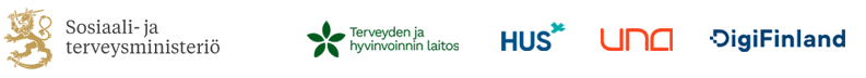 Logot: Sosiaali- ja terveysministeriö, THL, HUS, UNA, DigiFinland